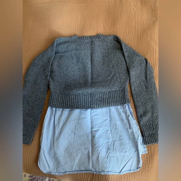 Banana Republic - Blue cropped crew neck sweater with cotton bottom - si… - Picture 8 of 8